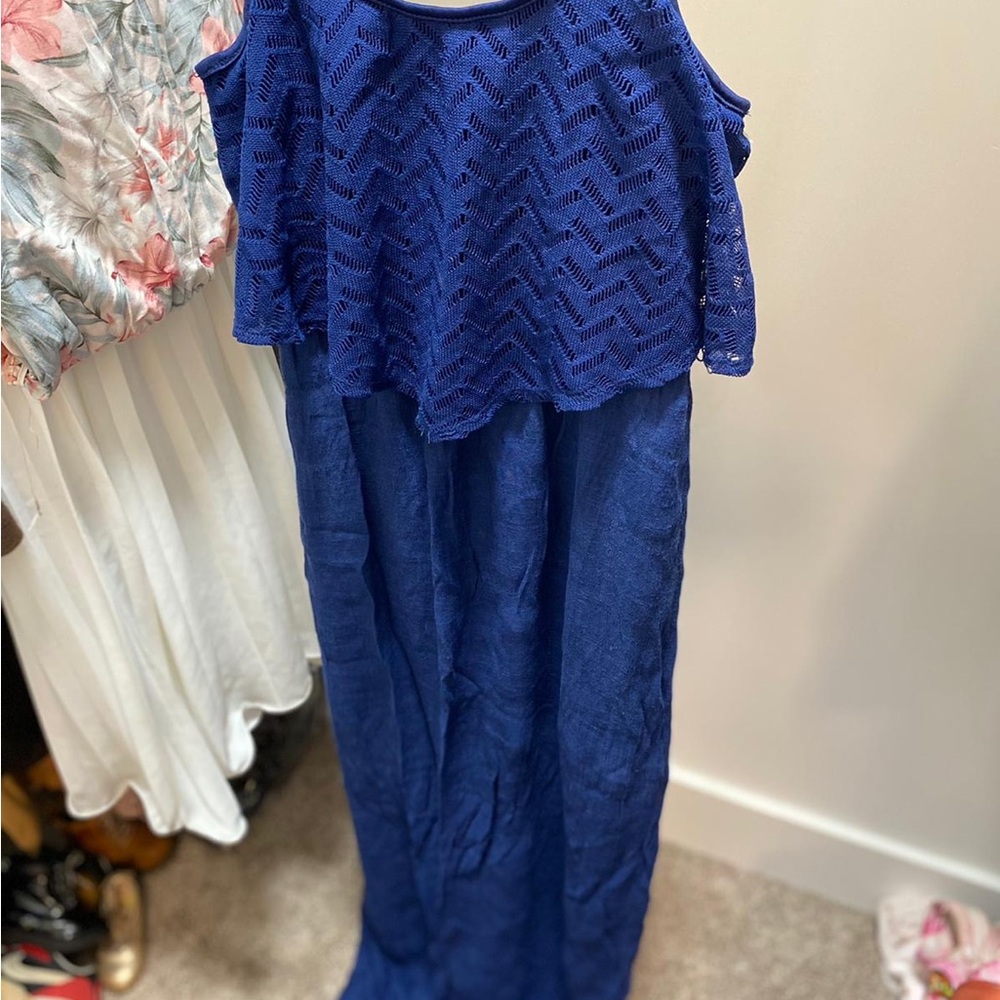 Elegant Blue Maxi Dress